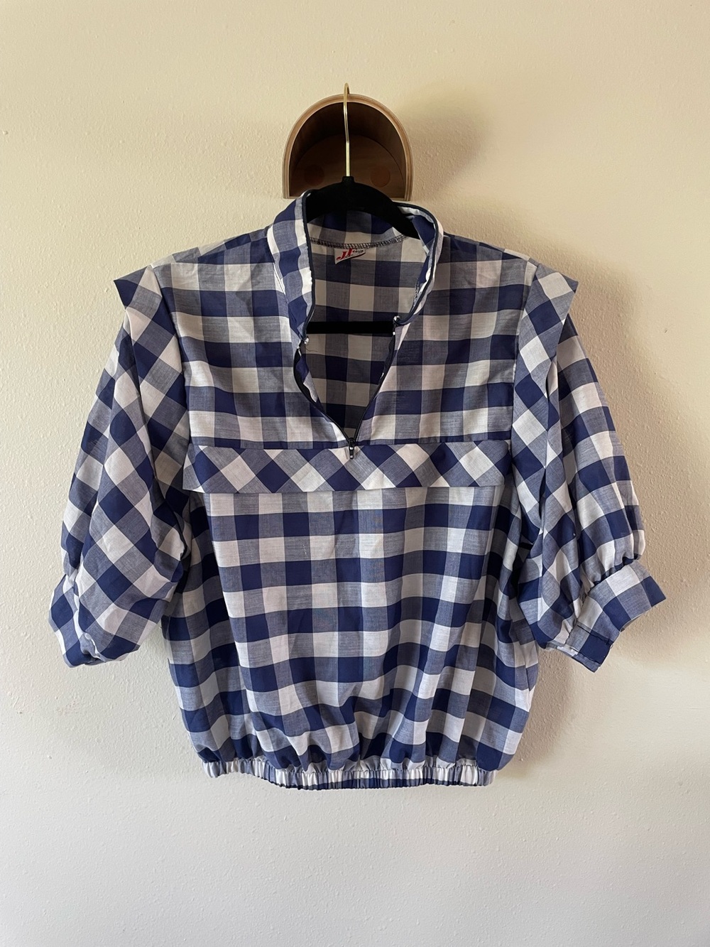 Vintage Gingham Cottage Core Flowy Top